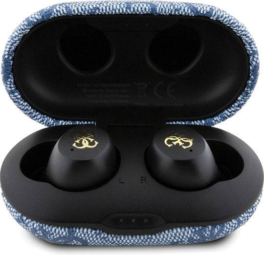 Tws Enc In-ear Bluetooth Handsfree Ακουστικά με Θήκη Φόρτισης Μπλε