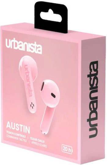 Urbanista Austin Earbud Bluetooth Handsfree Earphones with Sweat Resistance and Charging Case Pink Blossom