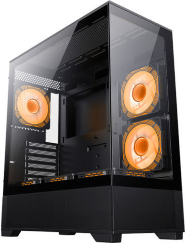 GameMax Vista AB Gaming Midi Tower Κουτί Υπολογιστή με Πλαϊνό Παράθυρο Μαύρο