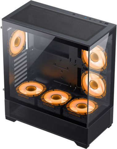 GameMax Vista AB Gaming Midi Tower Κουτί Υπολογιστή με Πλαϊνό Παράθυρο Μαύρο