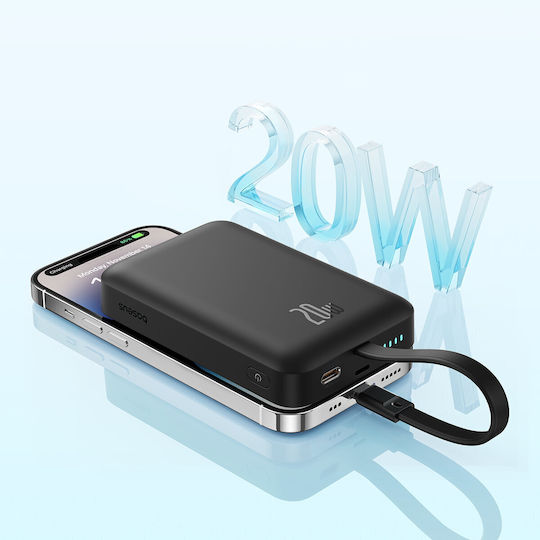 Baseus Mini MagSafe Power Bank 10000mAh 20W Power Delivery Μαύρο