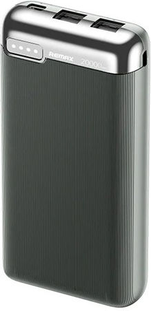 Remax RPP-625 Power Bank 10000mAh 15W με 2 Θύρες USB-A και Θύρα USB-C Power Delivery Γκρι