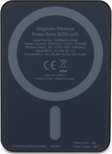 Karl Lagerfeld Outline Ionik MagSafe Power Bank 5000mAh 15W Μαύρο