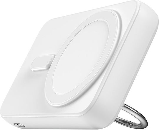 Joyroom JR-W050 MagSafe Power Bank 10000mAh 20W cu Port USB-A și Port USB-C Alb