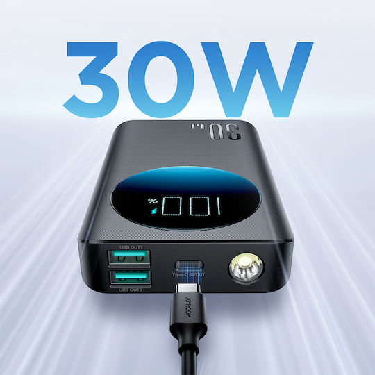 Joyroom JR-PBF01 Power Bank 10000mAh 30W Бързо зареждане 3.0 Черен