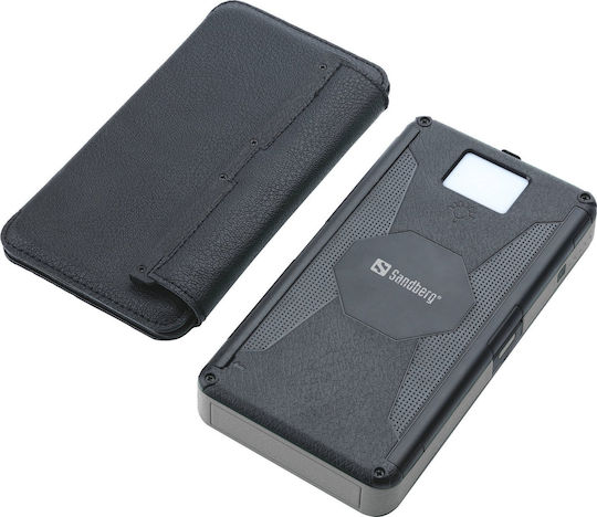 Sandberg Solar 6 Panel Ηλιακό Power Bank 20000mAh 7.5W με 2 Θύρες USB-A και Θύρα USB-C Μαύρο