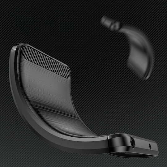 Hurtel Carbon Back Cover Σιλικόνης Μαύρο (Poco X5)