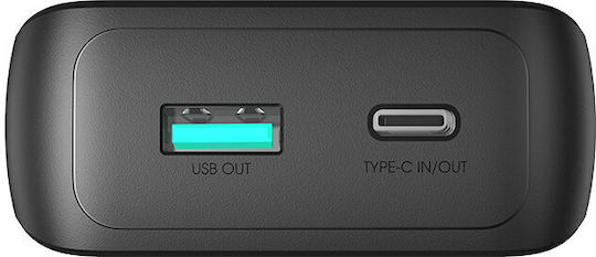 Joyroom Power Bank 10000mAh 30W with USB-A Port and USB-C Port Black