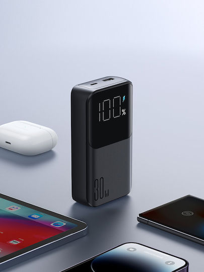 Joyroom Power Bank 10000mAh 30W with USB-A Port and USB-C Port Black