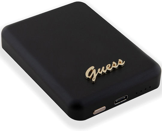 Guess Metal Script Logo MagSafe Power Bank 3000mAh 5W Μαύρο