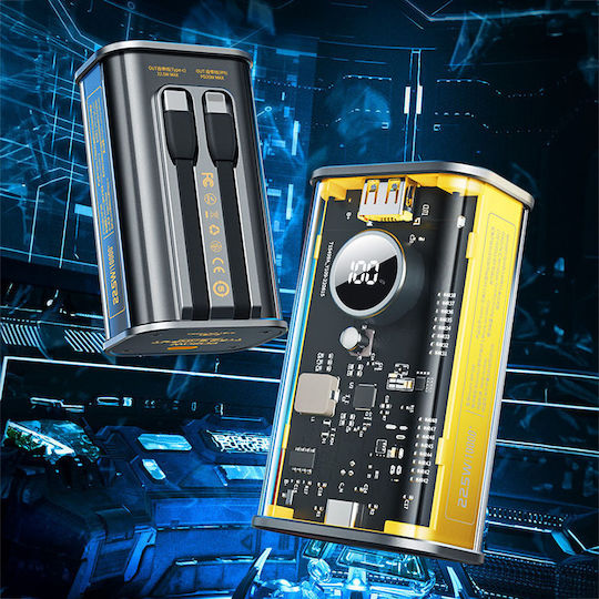 WK WP-345 Power Bank 10000mAh 20W с USB-A порт Power Delivery Жълт