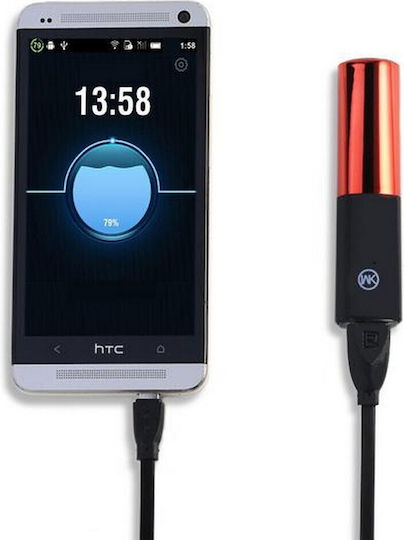 WK WP-004 Power Bank 2400mAh Ροζ Χρυσό