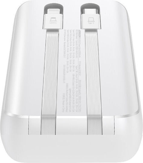 Joyroom Power Bank 10000mAh 30W με Θύρα USB-A και Θύρα USB-C Λευκό