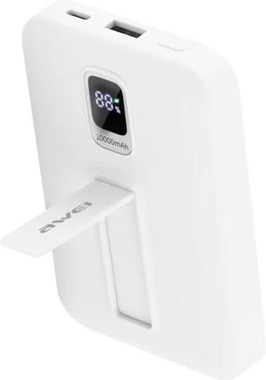 Awei P185K Power Bank 10000mAh με Θύρα USB-A Power Delivery Λευκό
