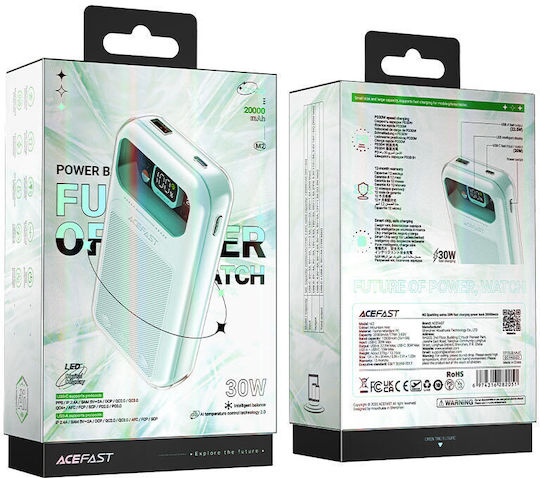 Acefast Sparkling Series Power Bank 20000mAh 30W Γκρι