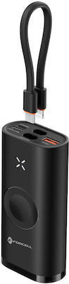 Forcell F-Energy P10k1 Power Bank 10000mAh 20W με 2 Θύρες USB-A και Θύρα USB-C Power Delivery / Quick Charge 3.0 Μαύρο