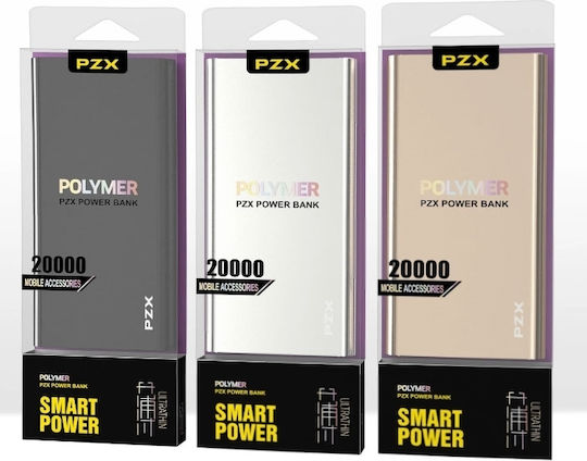 PZX C158 Power Bank 20000mAh mit 2 USB-A Anschlüssen Schwarz