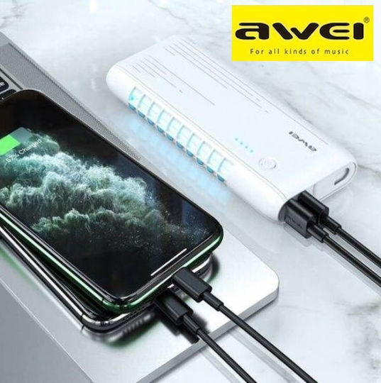 Awei P18K Power Bank 6000mAh mit 2 USB-A Anschlüssen Schwarz