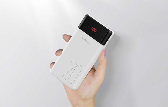Romoss LT20PS Power Bank 20000mAh mit 2 USB-A Anschlüssen Weiß
