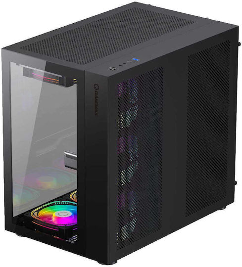 GameMax Infinity Gaming Midi Tower Κουτί Υπολογιστή με Πλαϊνό Παράθυρο Μαύρο