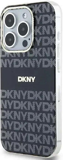 DKNY Iml Mono & Stripe Magsafe Case Back Cover Plastic / Silicon Negru (iPhone 15 Pro)