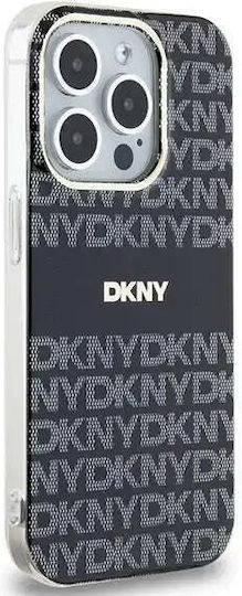 DKNY Iml Mono & Stripe Magsafe Case Back Cover Plastic / Silicon Negru (iPhone 15 Pro)