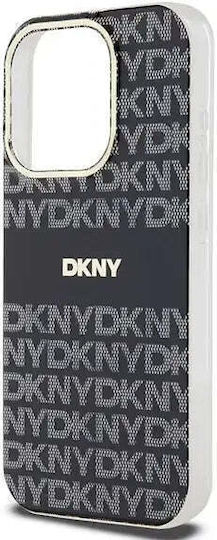 DKNY Iml Mono & Stripe Magsafe Case Back Cover Plastic / Silicon Negru (iPhone 15 Pro)