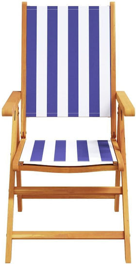 Garten- und Outdoor-Möbelsets Typsatz Speisesaal 7 Stück Blau-Weiß