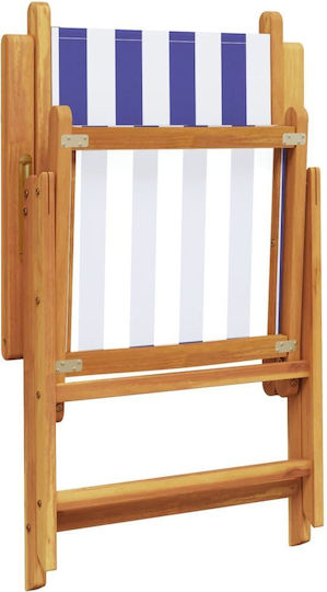 Garten- und Outdoor-Möbelsets Typsatz Speisesaal 7 Stück Blau-Weiß