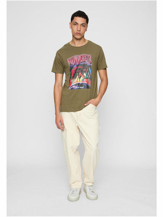 Mister Tee T-shirt με Στάμπα Χακί