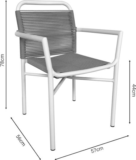Garten- und Outdoor-Möbelsets für kleinen Raum Kliton - Clutch 3 Stück Weiß