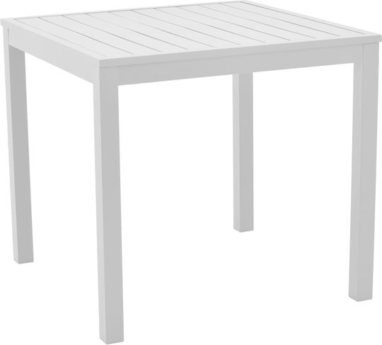 Klapptisch-Set für Kleine Außenbereiche Kliton - Azelie 3 Stück Weiß