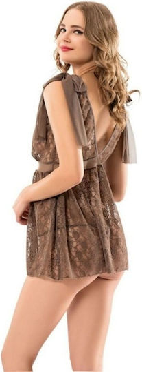 Moongirl 1005 Σετ Sexy Babydoll Brown