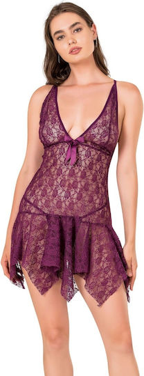 Moongirl 293 Set Babydoll Sexy Babydoll & String Purple
