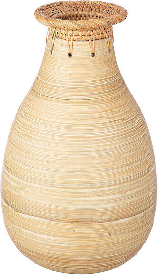 ArteLibre Βάζο Μπαμπού Εκρού Φ19xΥ33cm