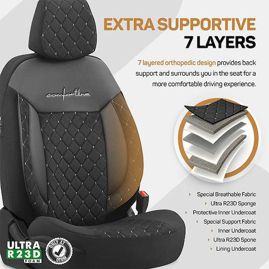 Auto Gs Front Mats Universal 2pcs Black