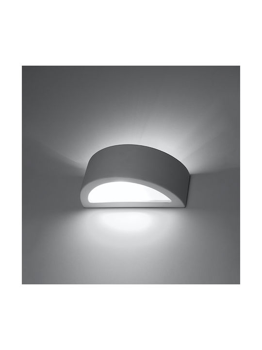 Sollux Atena Modern Lamp Wall with Socket E27 White 30cm