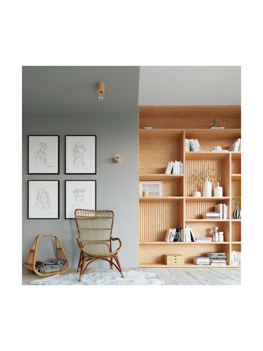 Sollux Salgado Classic Lamp Wall with Socket E27 Brown 10x13x13cm