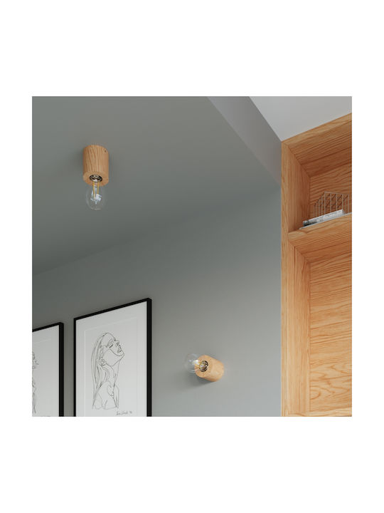 Sollux Salgado Classic Lamp Wall with Socket E27 Brown 10x13x13cm