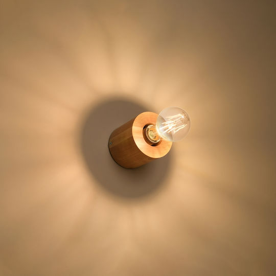 Sollux Salgado Classic Lamp Wall with Socket E27 Brown 10x13x13cm