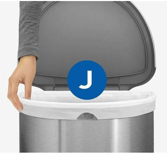 Simplehuman Κάδος Απορριμμάτων Πλαστικός με Πεντάλ Μαύρος 45lt