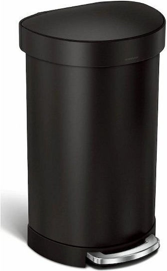 Simplehuman Κάδος Απορριμμάτων Πλαστικός με Πεντάλ Μαύρος 45lt