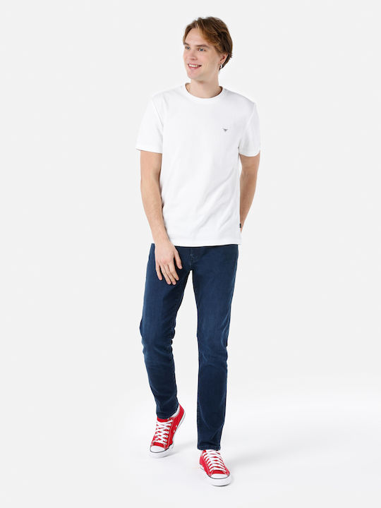 Pantaloni De Blugi Pentru Bărbați Cu Fit Slim Îngustă Culoare Albastră