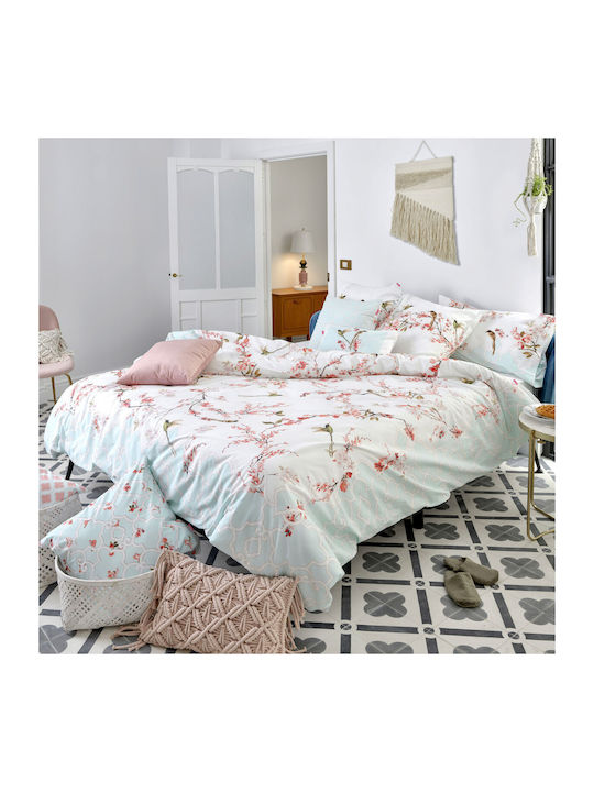 HappyFriday Duvet Cover Cotton Double 180x220 Sakura Colorful