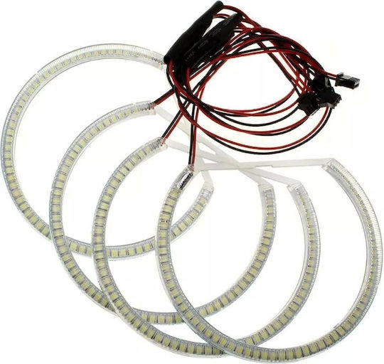 Кръг Ангелско Око за Фар на Автомобил 12V BMW E60 / Ред 5 2007-2010 Бял Цвят