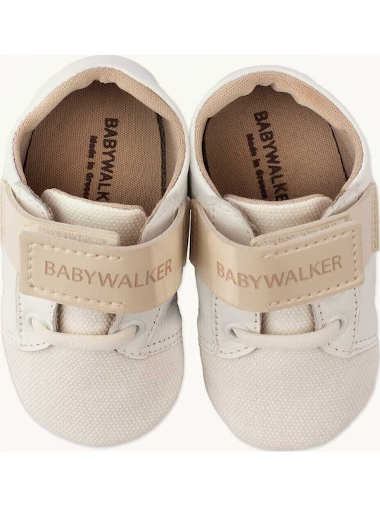 Babywalker Papuci boteza din piele Sneakers Alb
