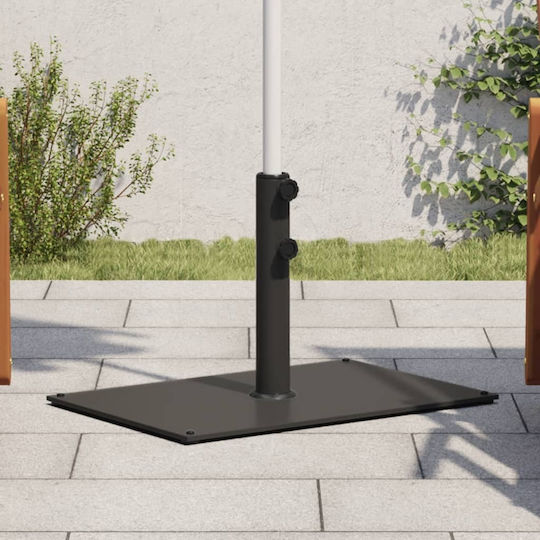 Vidaxl Umbrella Stand Base Ø32 38 48 mm 15 kg Rectangular Black