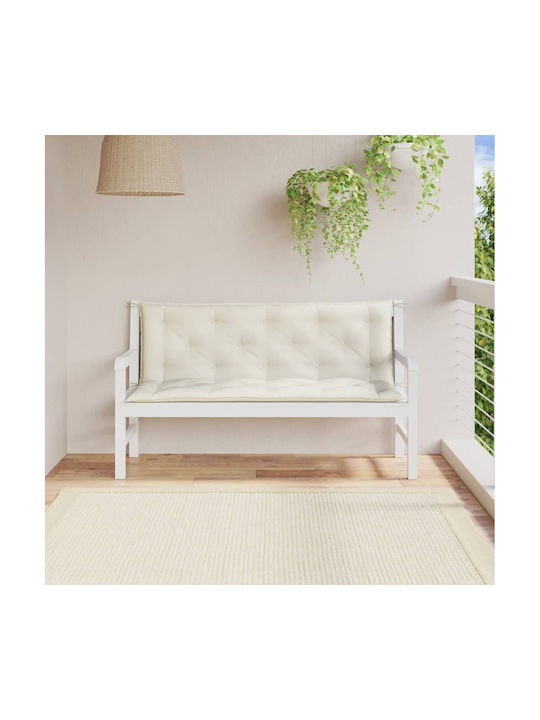vidaXL Garden Bench Cushion with Backrest Beige 50x150cm