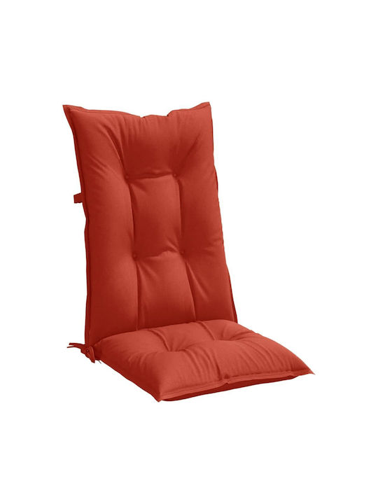 vidaXL Garden Chair Cushion with Backrest Red 2pcs 50x120cm