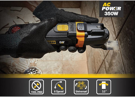 CAT DX49.1 Παλινδρομικό Πολυεργαλείο 350W με Ρύθμιση Ταχύτητας